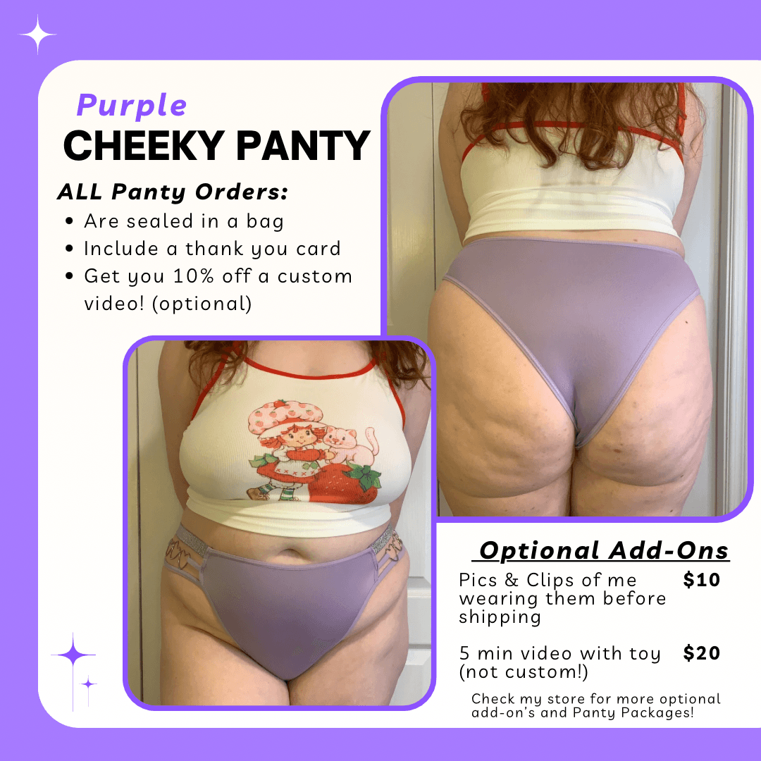 Purple Cheeky Heart Panties