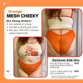 Orange Mesh Cheeky Panties