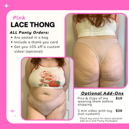Pink Lace Thong