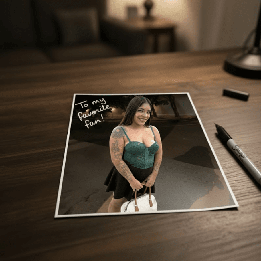 Autographed photograph of Ale Andrade