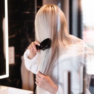 Used hair brush