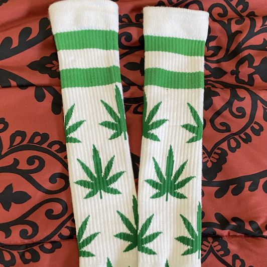 Knee High Marijuana Socks