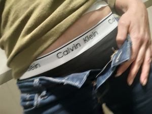 CK black thongs