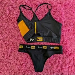 PH bra with underboobs opening and Thong SET