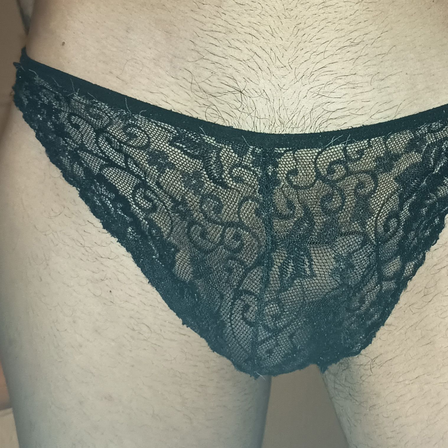 Black flowers panties