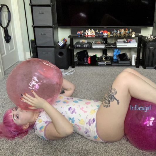 Heavily Used Pink Beach Ball By Me