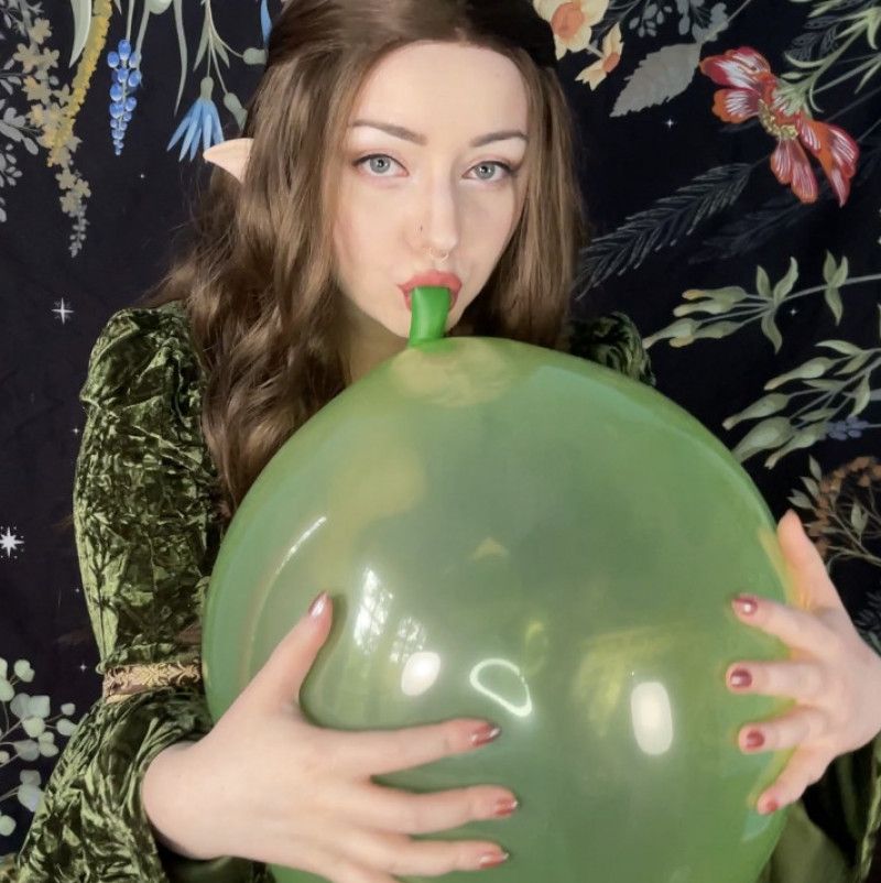 Used Spit In and Signed Green Soap Crystal Balloon