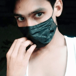 Casual Selfie Set ya Black Mask Portrait Femboy
