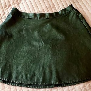 Faux Leather American Eagle Skater Skirt