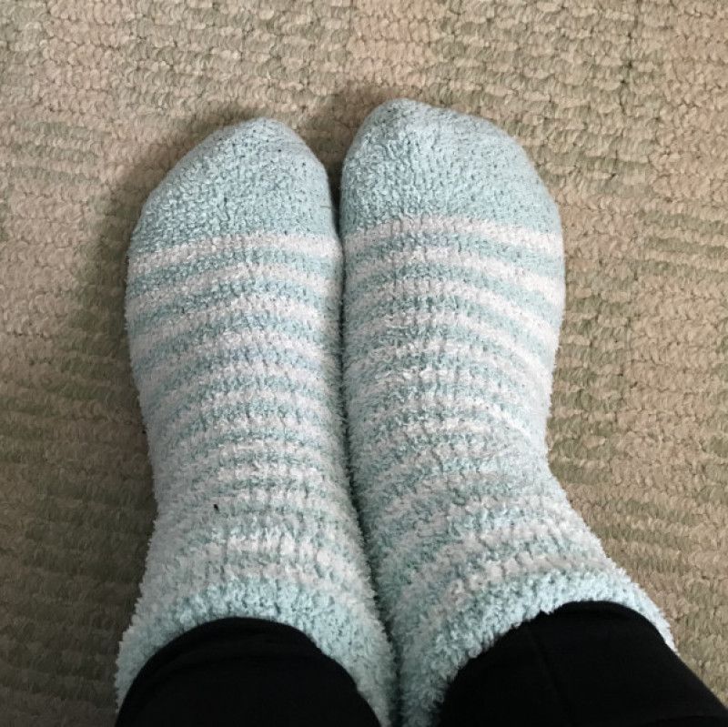 Fluffy socks very well worn and smelly