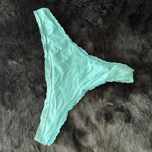 LIGHT BLUE COTTON THONG