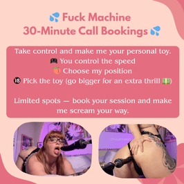 30 MINUTE FUCK MACHINE SESSION