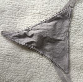 Grey Cotton Gstring Thong