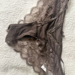 Light Brown Lacy Panties with Strappy Sides