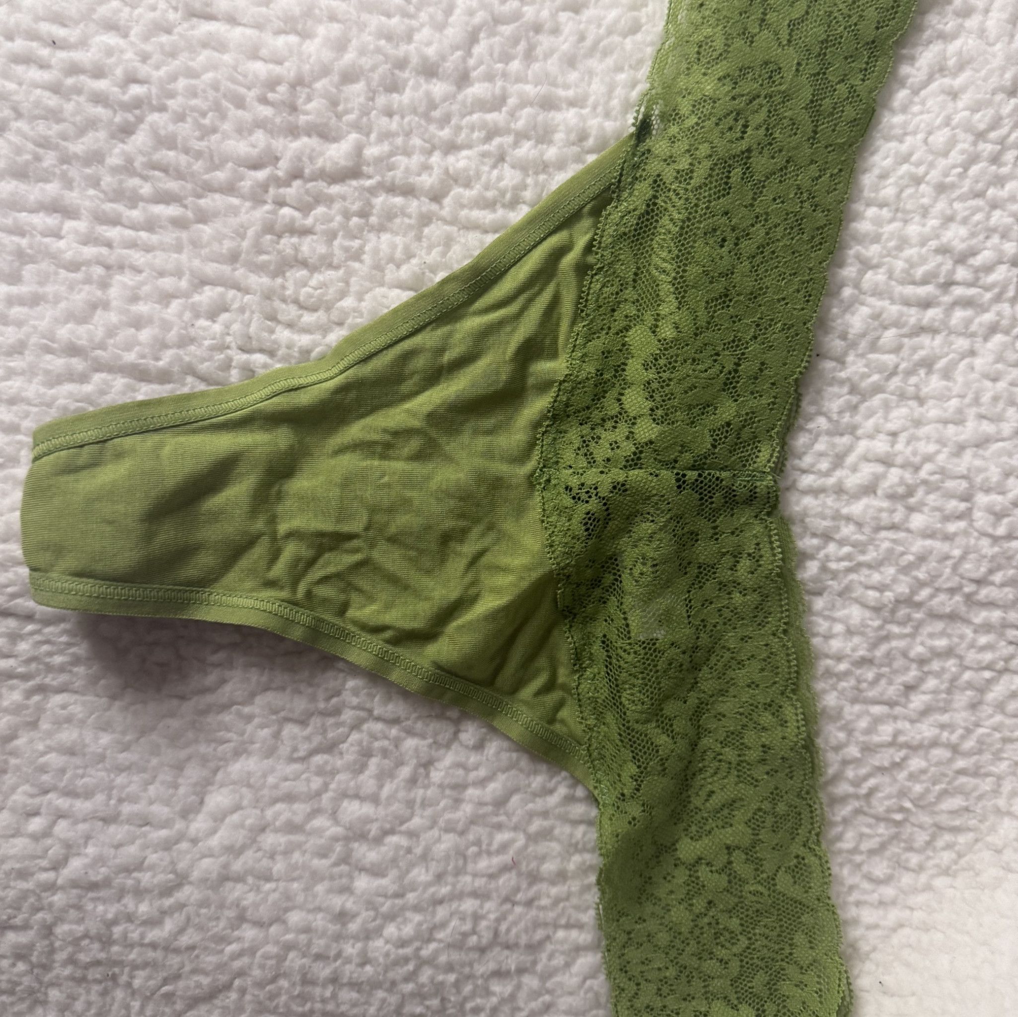 Green Lacey Thong
