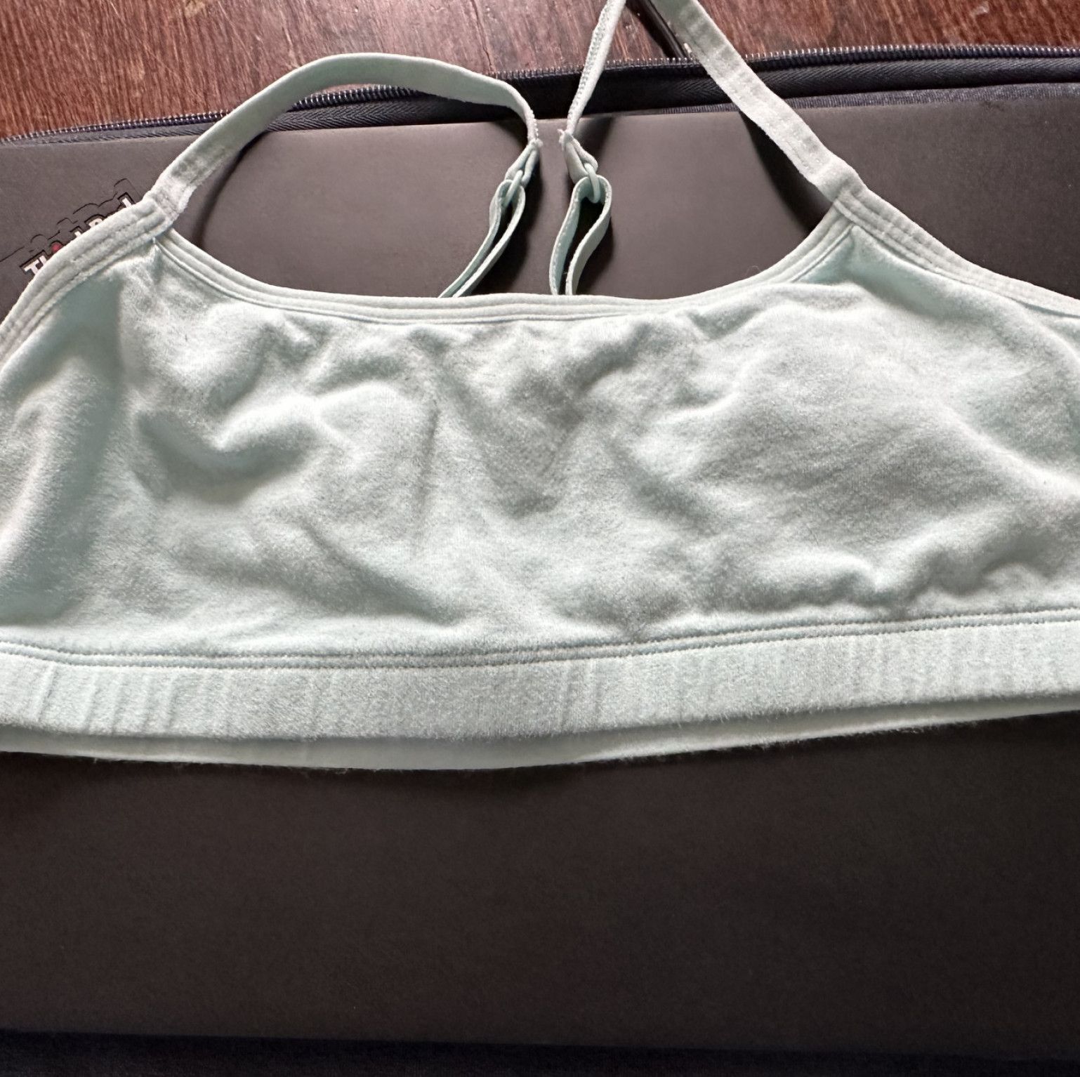 light blue training bra