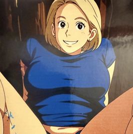 Sunny in Blue Shirt Sticker