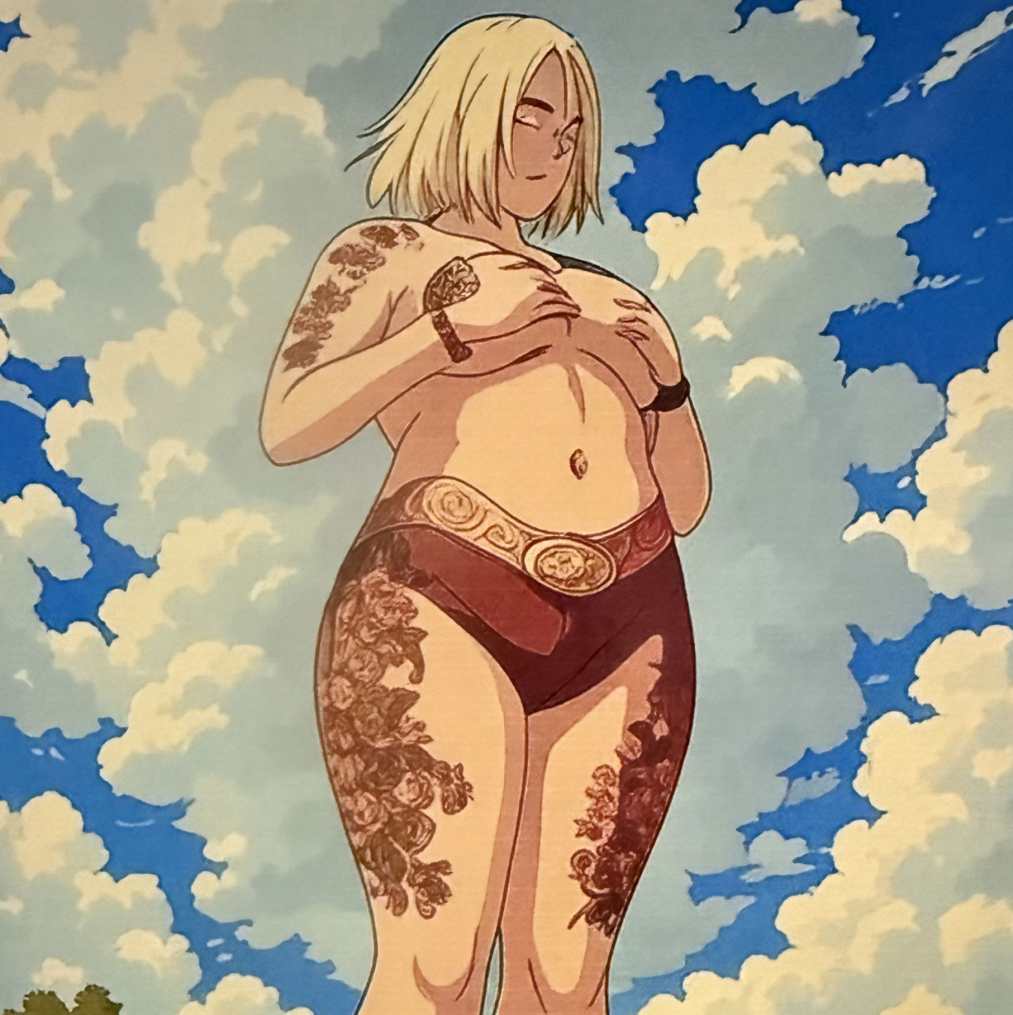 Sunny in the Sun Anime Sticker 5 x 4