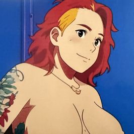 Shaved Side Sunny Anime 5 x 3 Sticker
