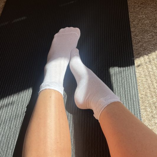 White frilly socks