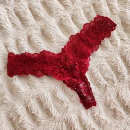 Red Lace Thong