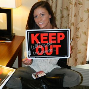 Whitney Westgate Signed Shoot Keep Out Sign