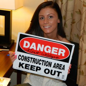 Whitney Westgate Signed Danger Sign
