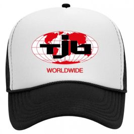 TJB World Wide Trucker Hat BlackWhite