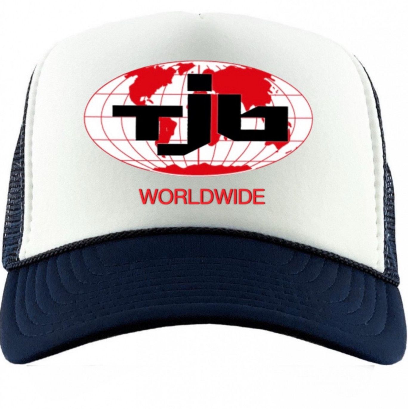 TJB World Wide Trucker Hat NavyWhite
