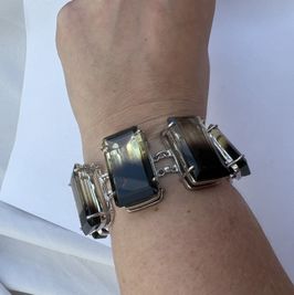 BiColoured Smokey Quartz Citrine Bracelet