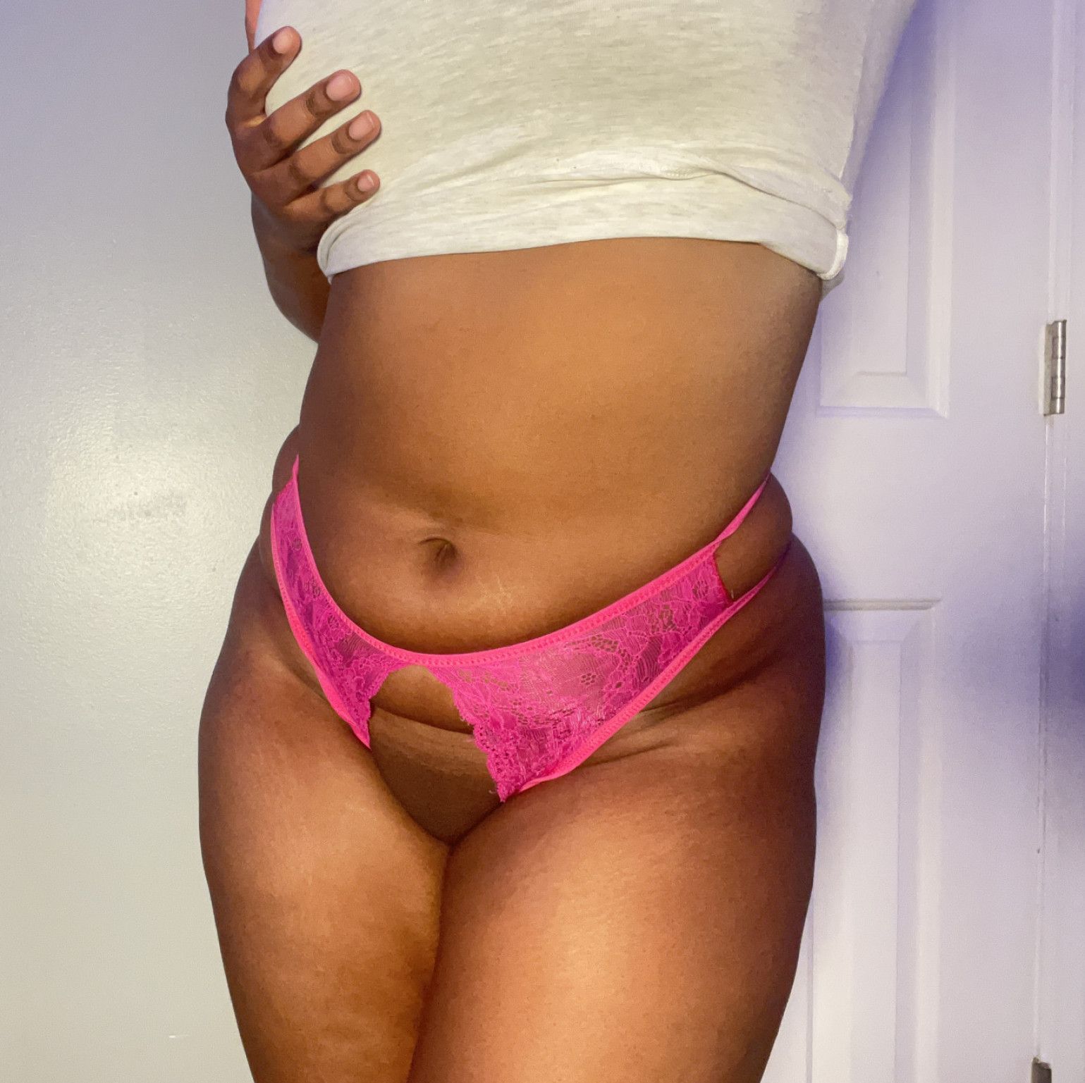 Hot pink Crotchless panties