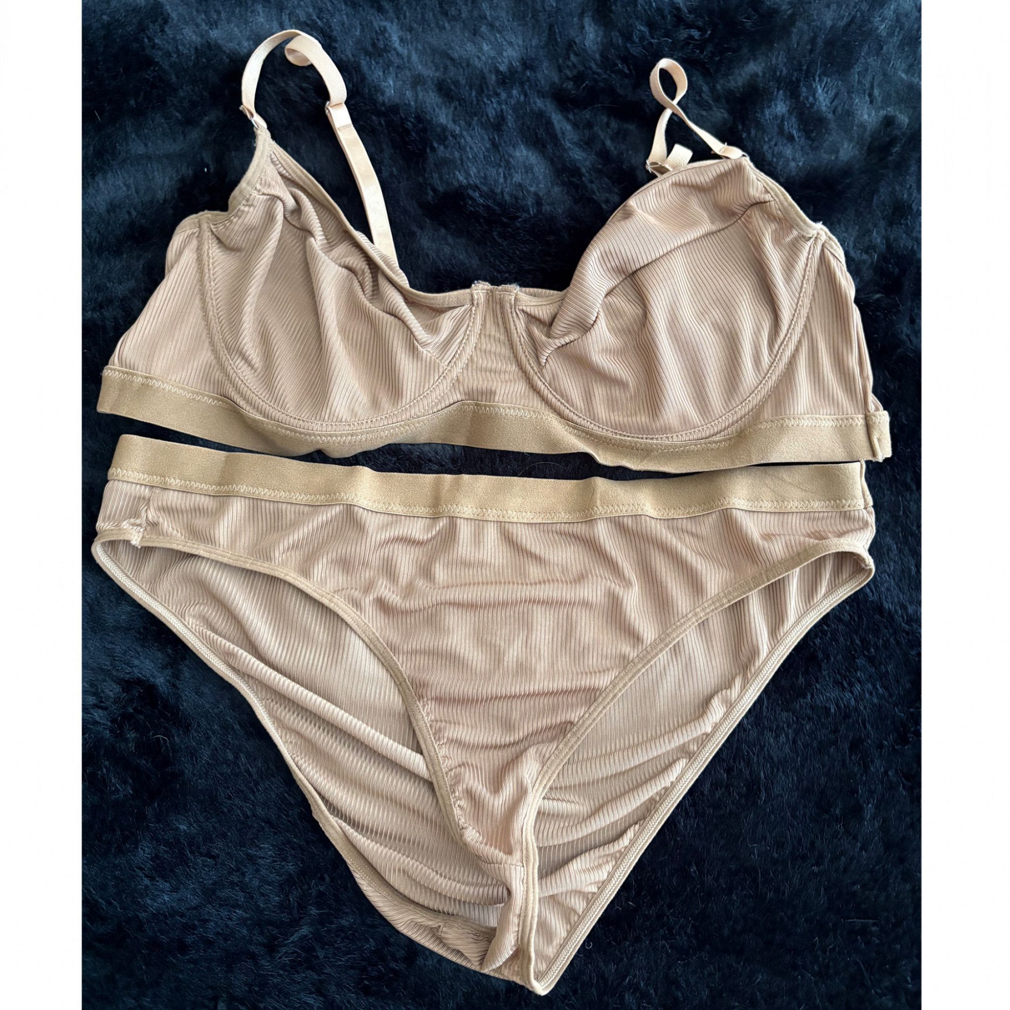 Brown bra and panty set