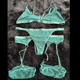 Teal 3 piece Lingerie