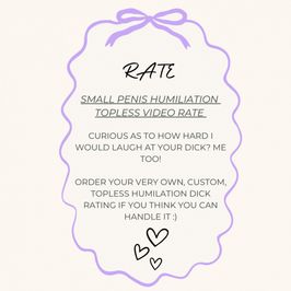 Topless Small Penis Humiliation Video