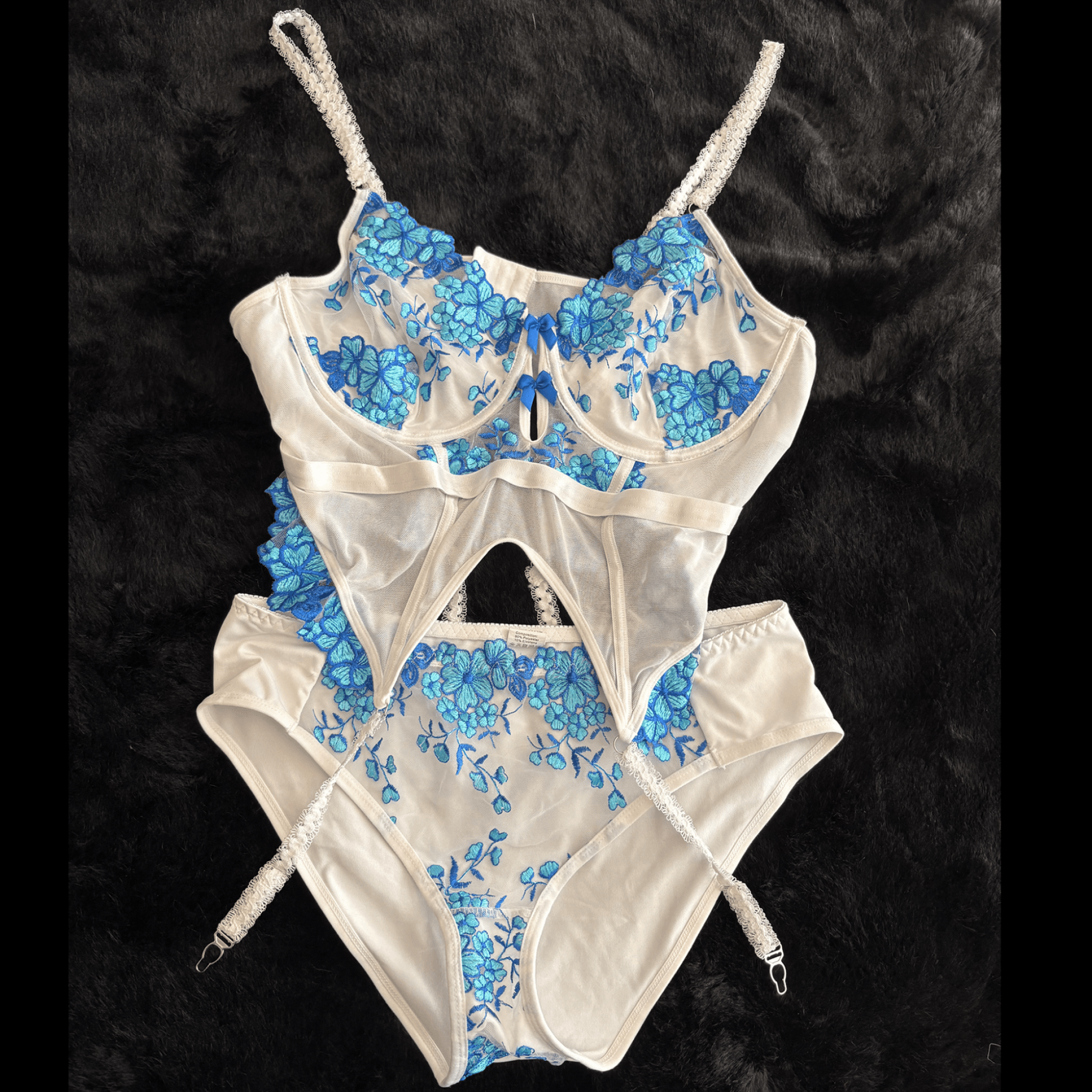 White and Blue Lingerie