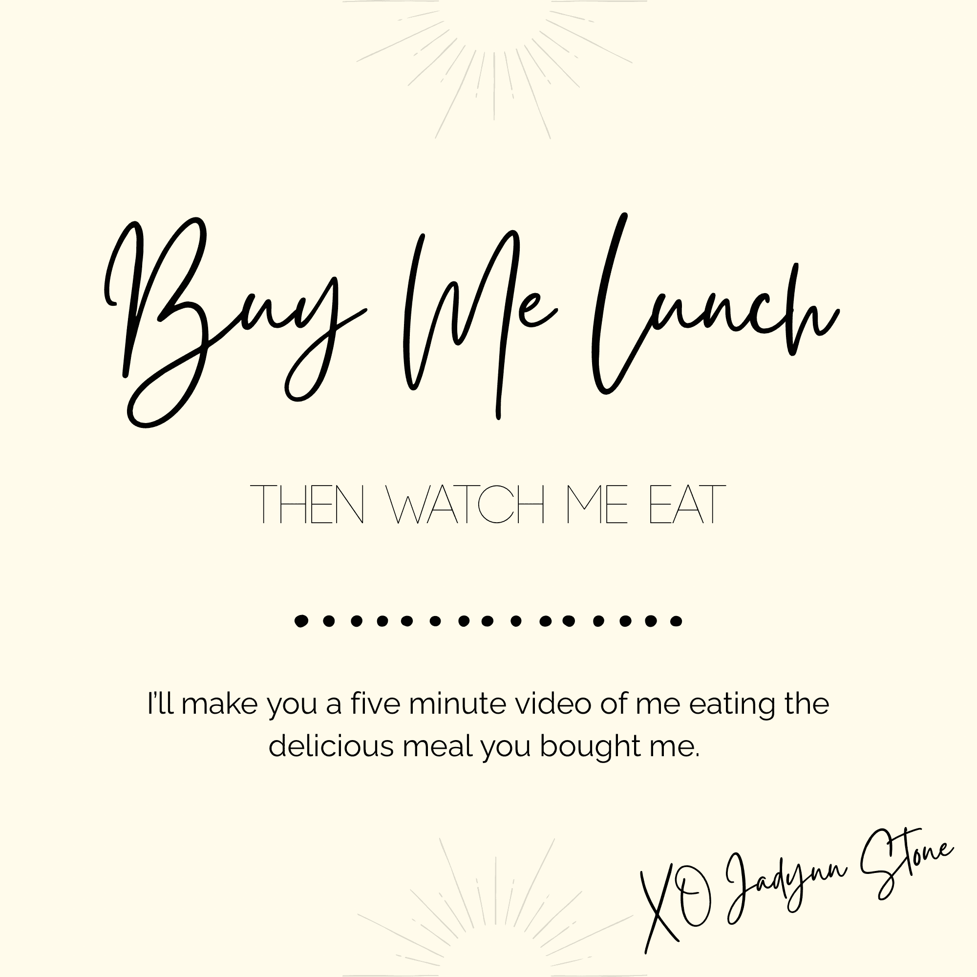 Buy Me Lunch