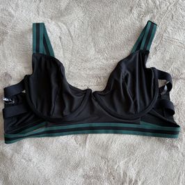 Black and Green Bra