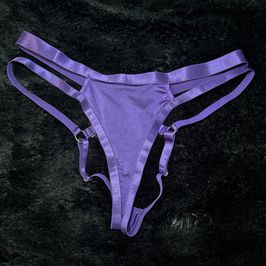 Purple Strappy Thong