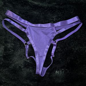 Purple Strappy Thong