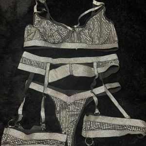 Black and Silver Lingerie