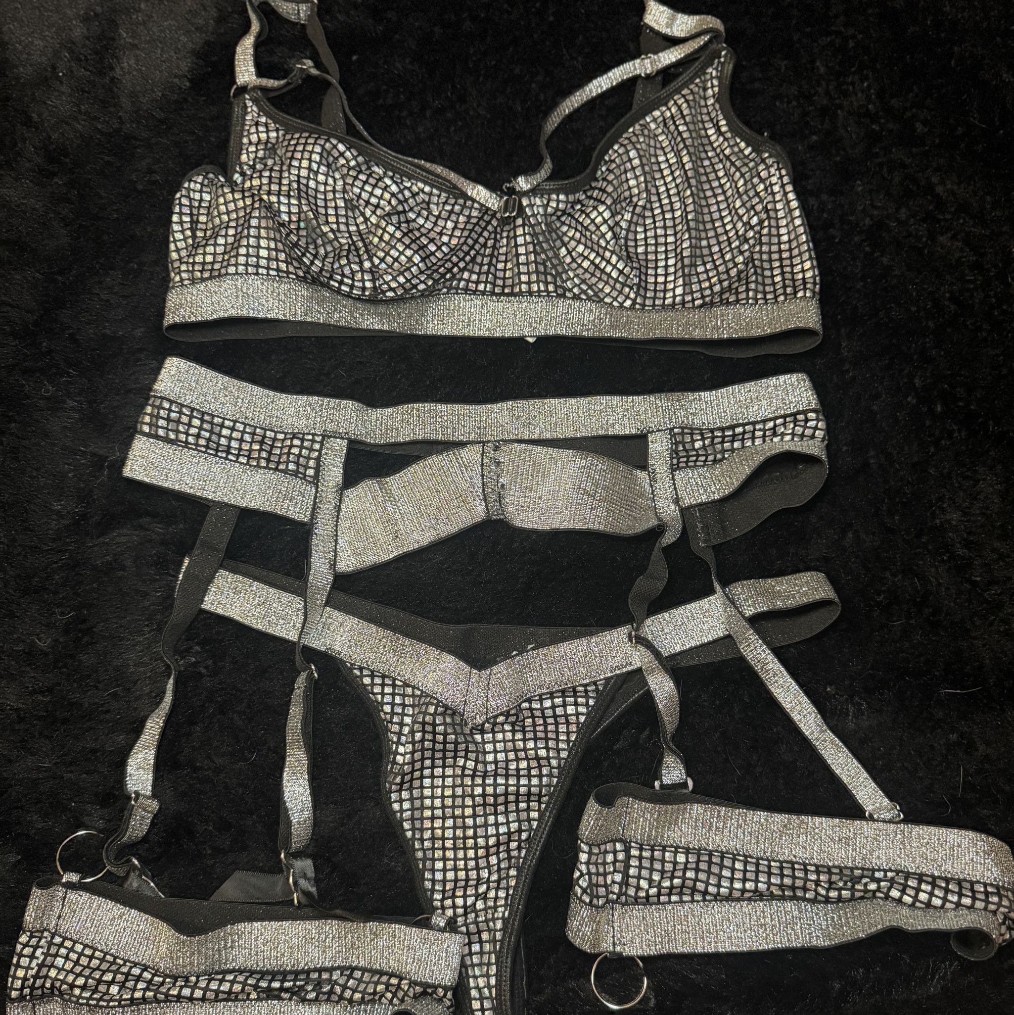 Black and Silver Lingerie