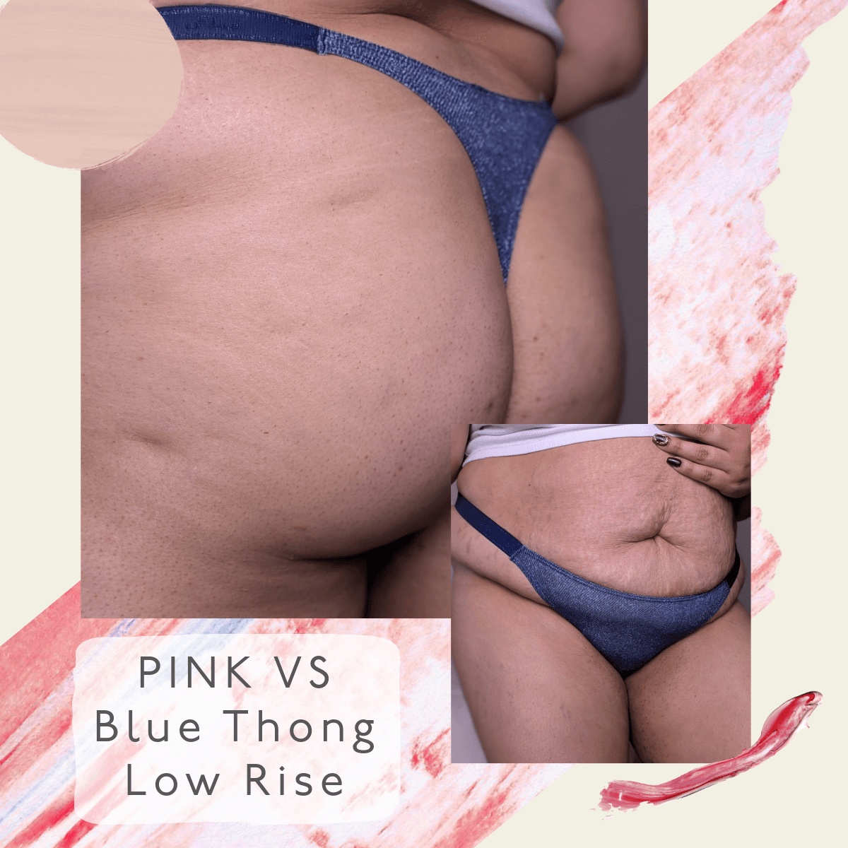 PINK VS Blue Thong Low Rise XL