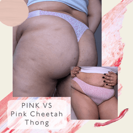 Pink VS Cheetah Thong Pink XL