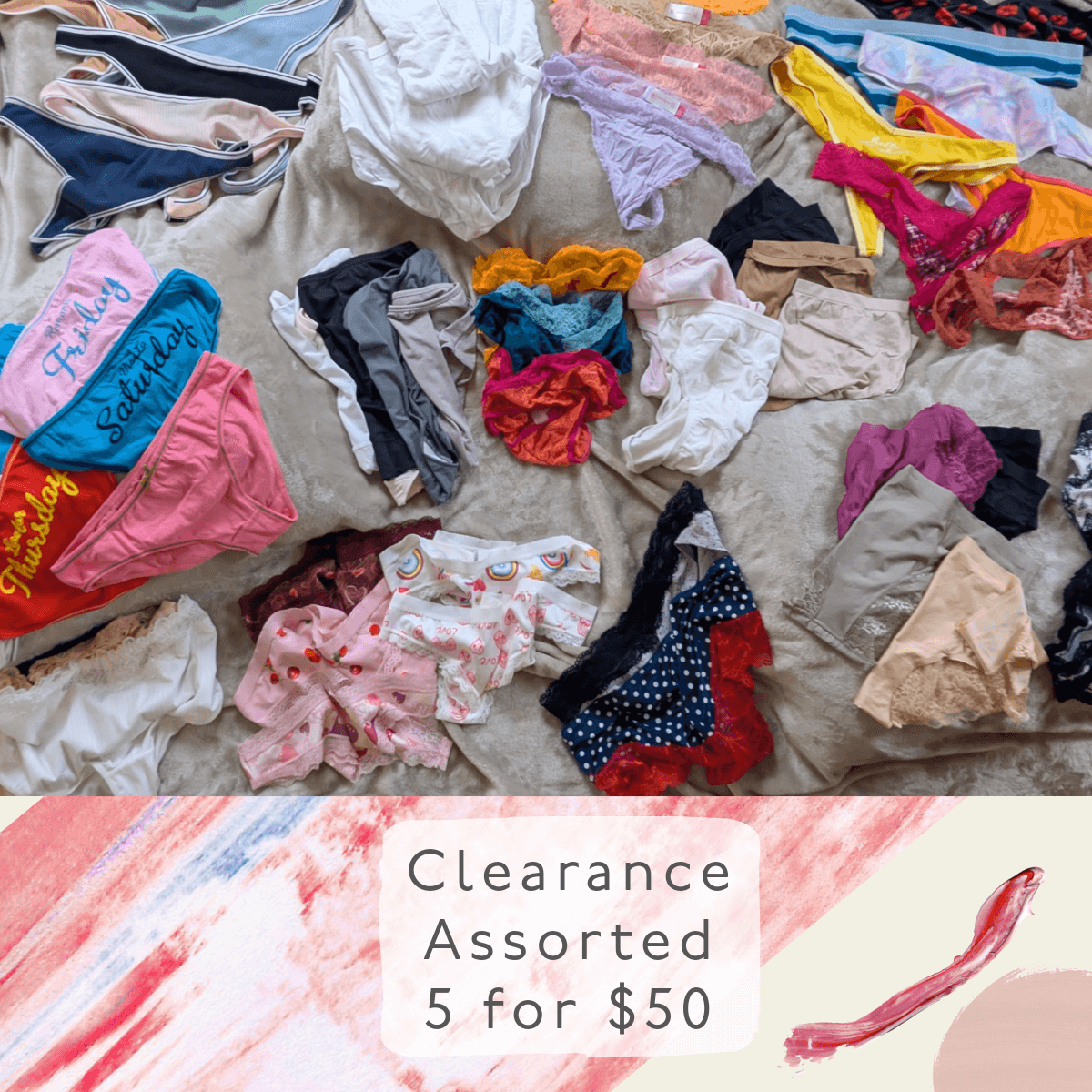 5 for 50 Clearance Panties: Random Assorted