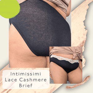 Intimissimi Black Cashmere And Lace Brief XL