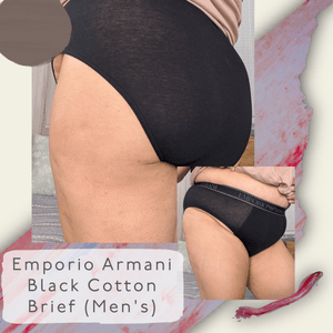 Emporio Armani Black Cotton Brief Mens XL