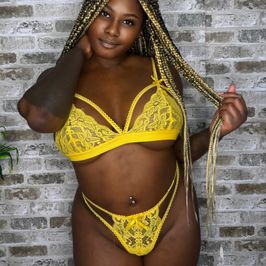 Yellow Heart Lingerie Set