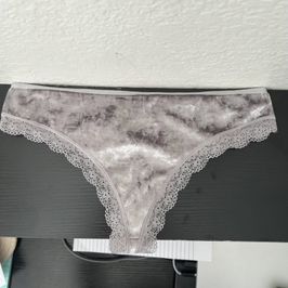 Grey Suede thong worn two days