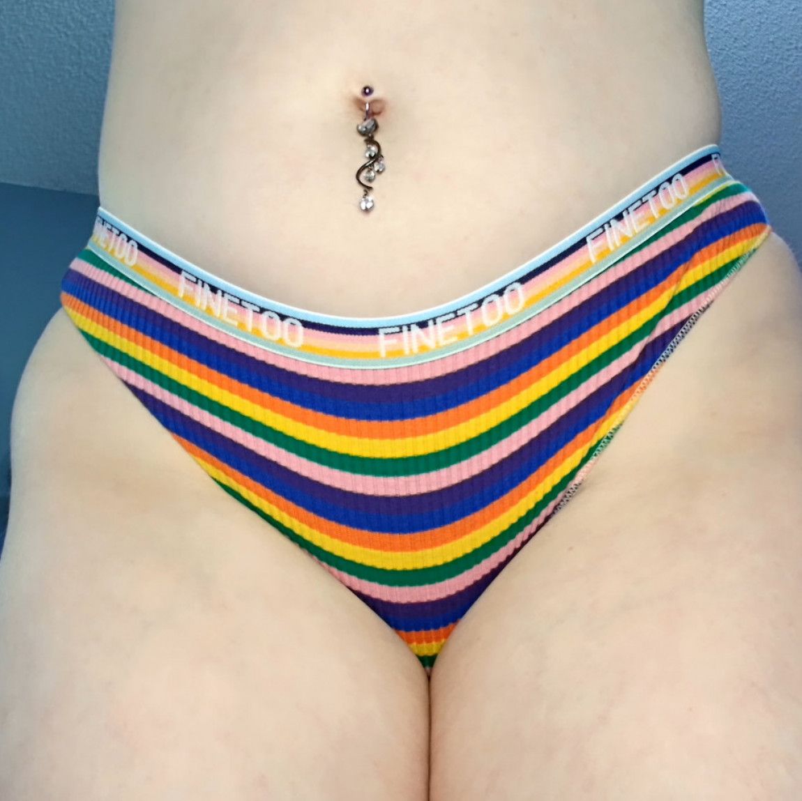 Beautiful Rainbow Striped Cotton Panties