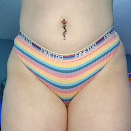 Sunset Striped Cotton Panties